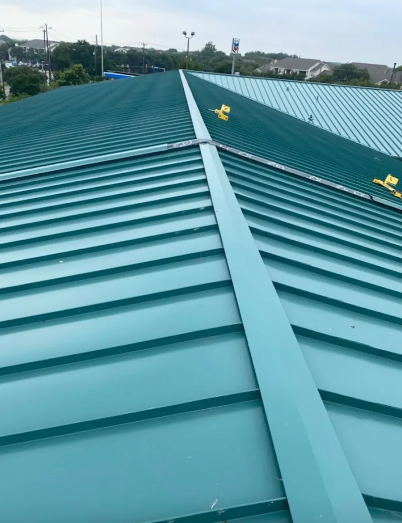Green commercial metal roof ridge and valley for Metal Roof Repair in Taylor Mill